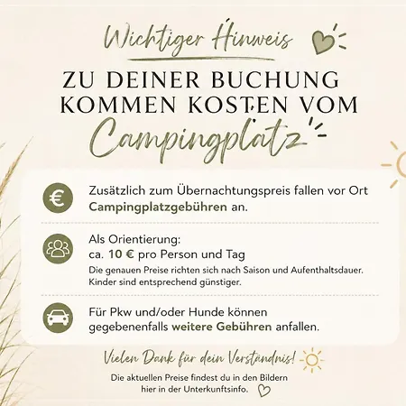Villa Kunterbunt- 100 Meter zum Strand - 5 Sterne Campingplatz Waabs *